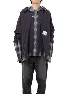 【25AW】レイヤード ロングスリーブ シャツ / LAYERED L/S SHIRTS / ブラック