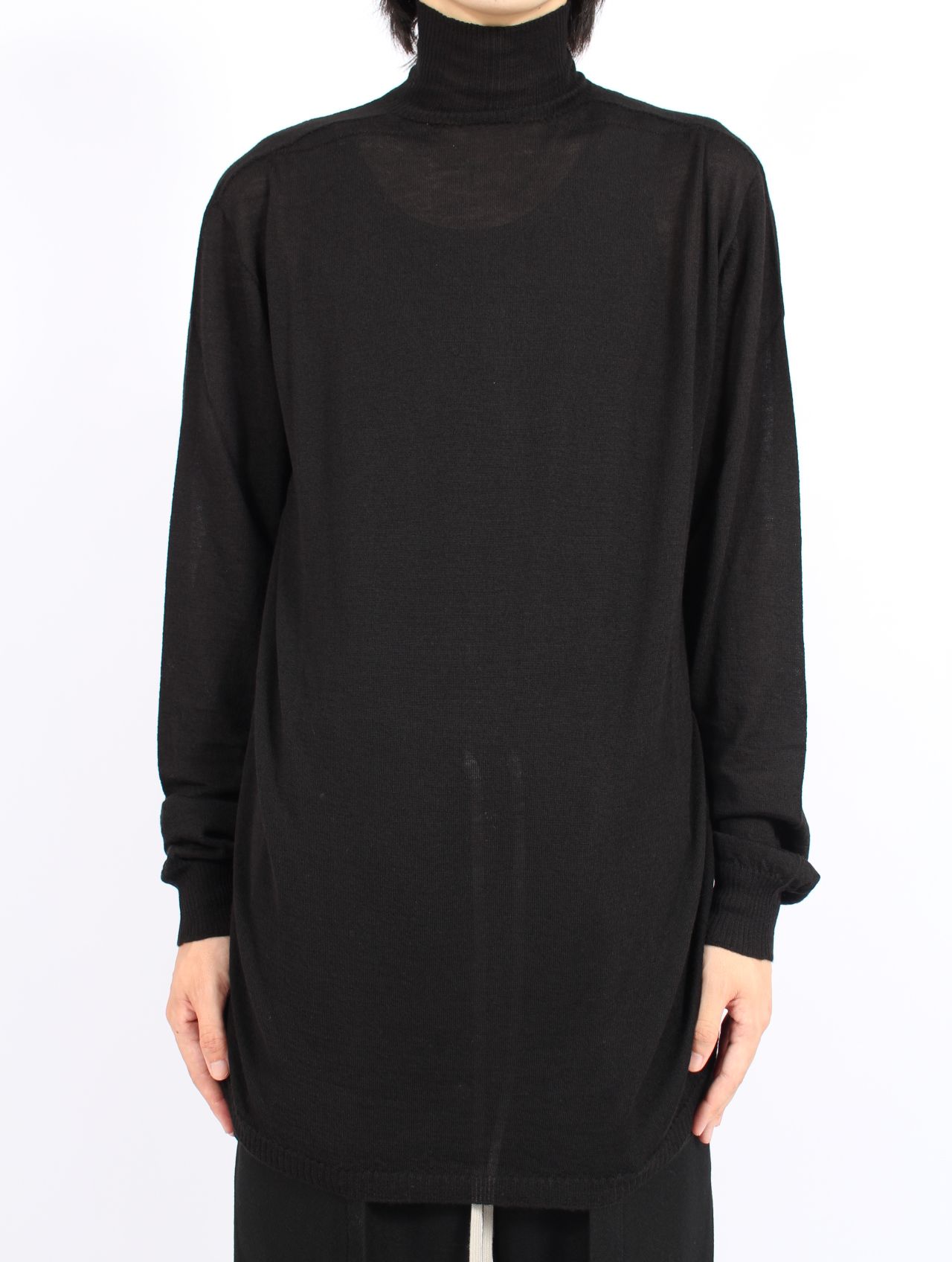 【25AW】オーバーサイズ タートル ニット カットソー / OVERSIZED TURTLE / ブラック