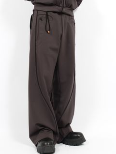 【25SS】ワイド ストレート スウェット ゴージ パンツ / GOUGE PANTS / チャコール