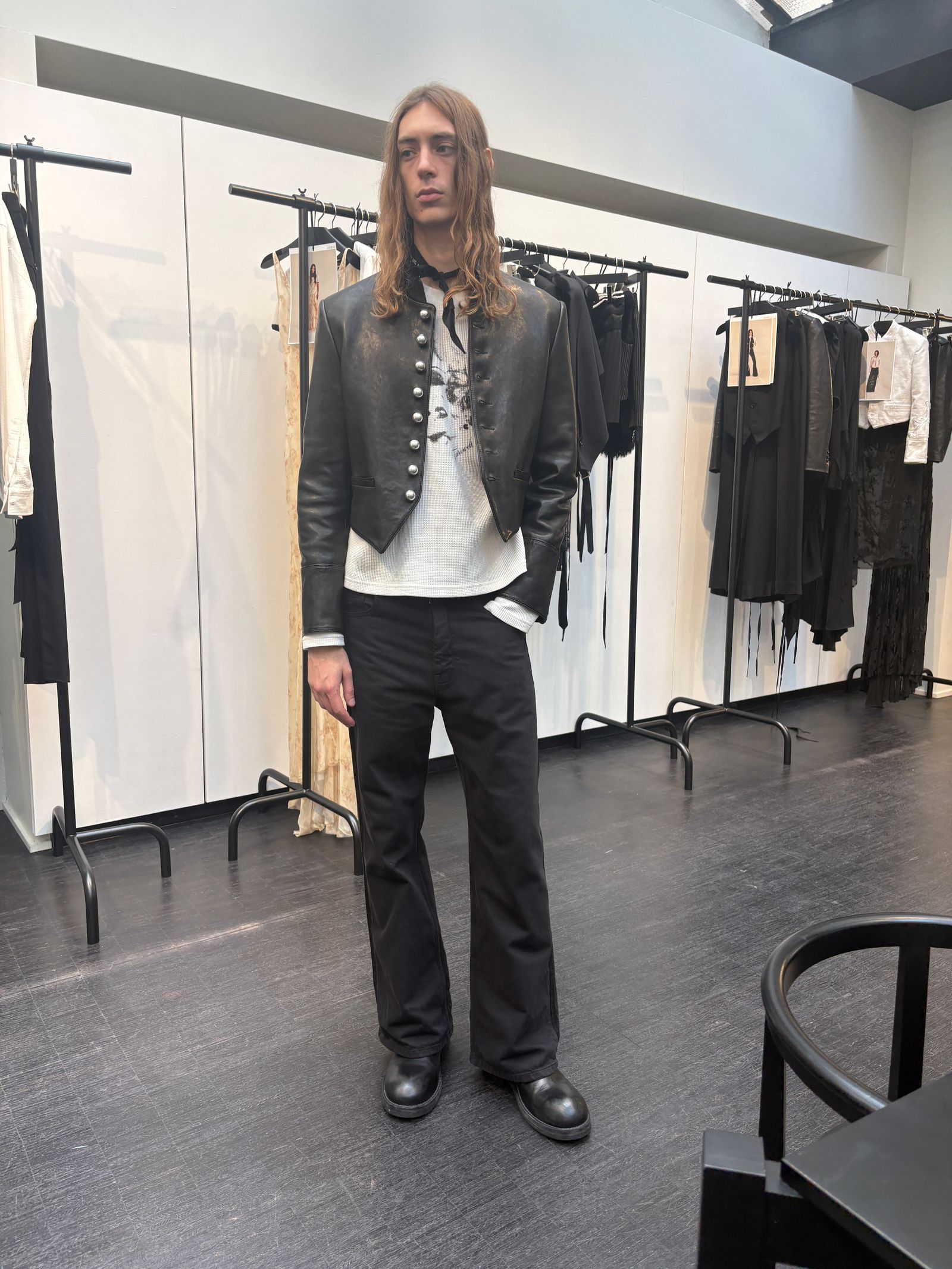 【27SS】ナポレオン ジャケット アレン エンブリッシュド マルシナ ジャケット / ALEN EMBELLISHED MARSINA JACKET / ブラック
