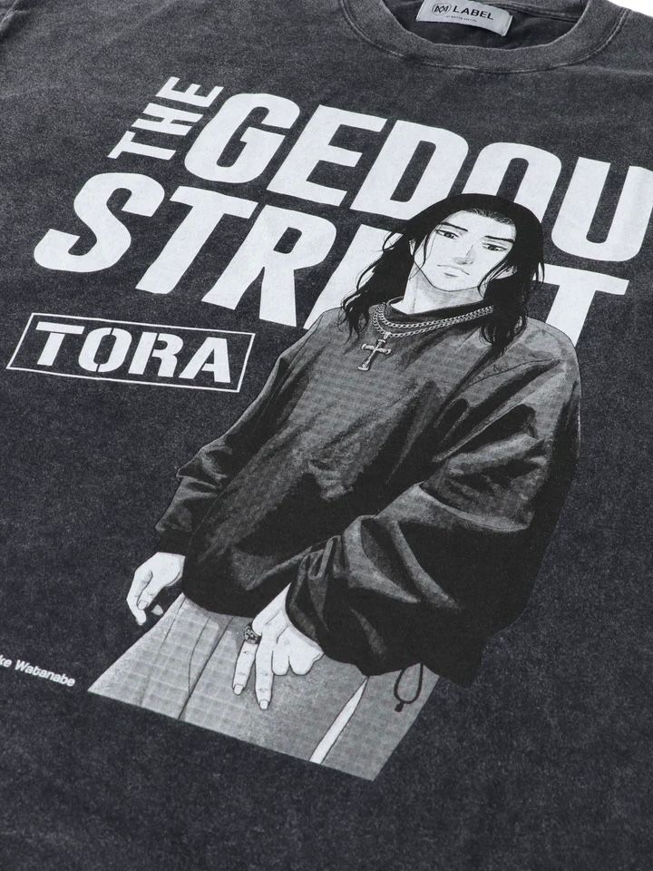 外道 ストリート 'トラ' Tシャツ / GEDOU STREET 'TORA' T-SHIRT / ブラック
