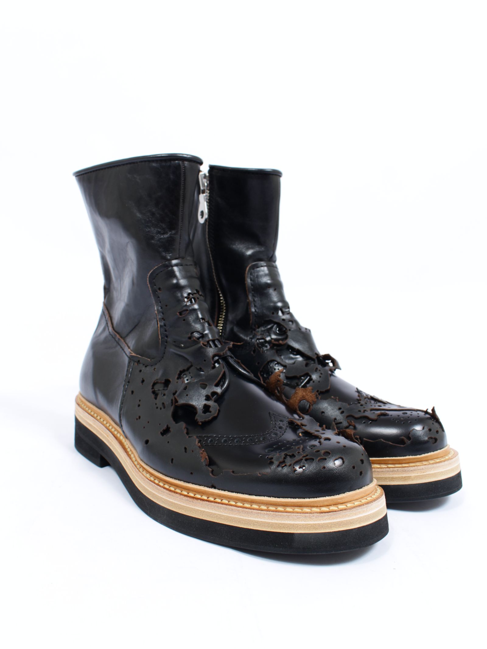 【26AW】KIDS LOVE GAITE コラボ インサイドアウト・ウィング・ジップ・ブーツ / INSIDE-OUT WING ZIP BOOTS / ブラック