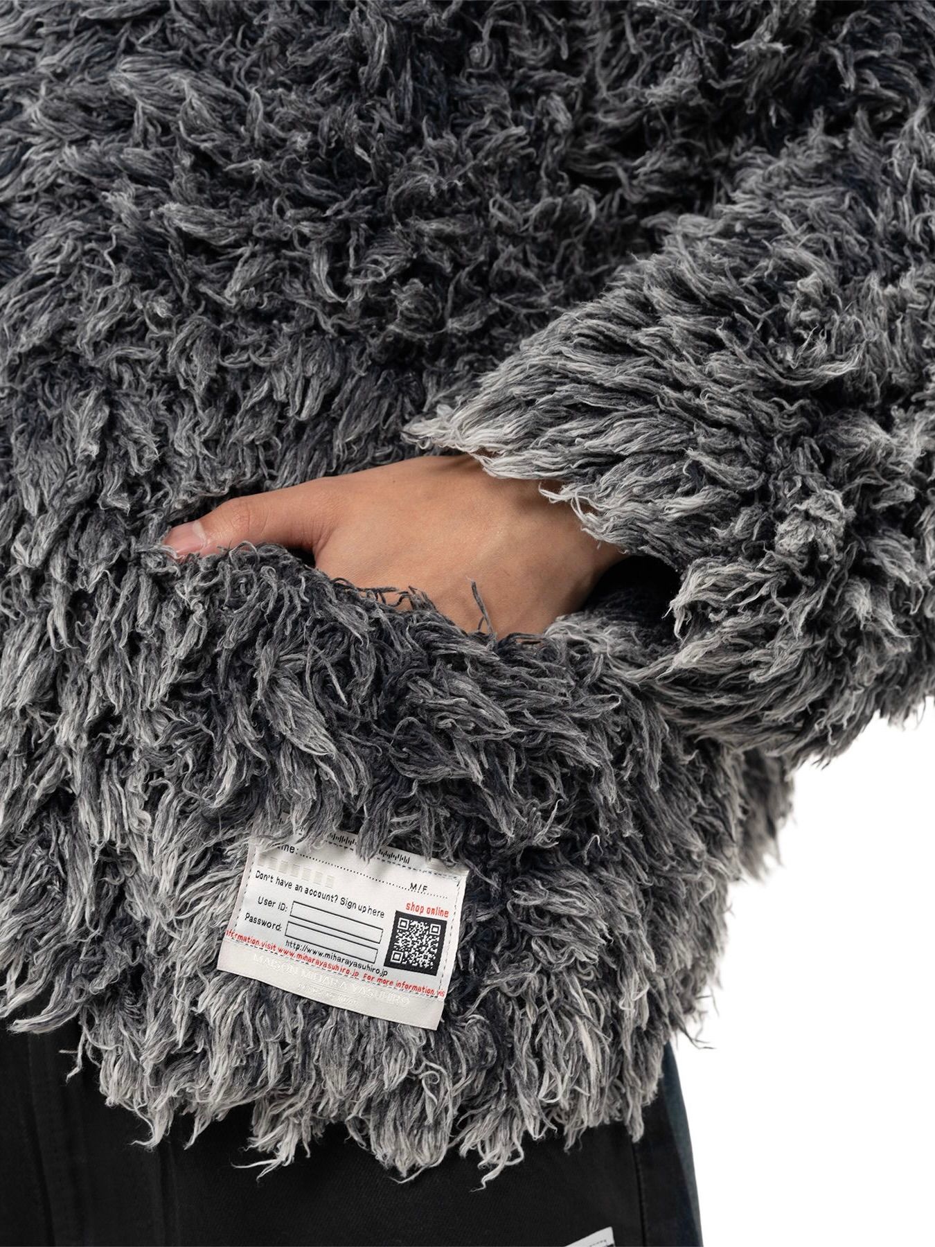 【25AW】ブリーチ シャギー ニット カーディガン / BLEACHED SHAGGY KNIT CD / ブラック