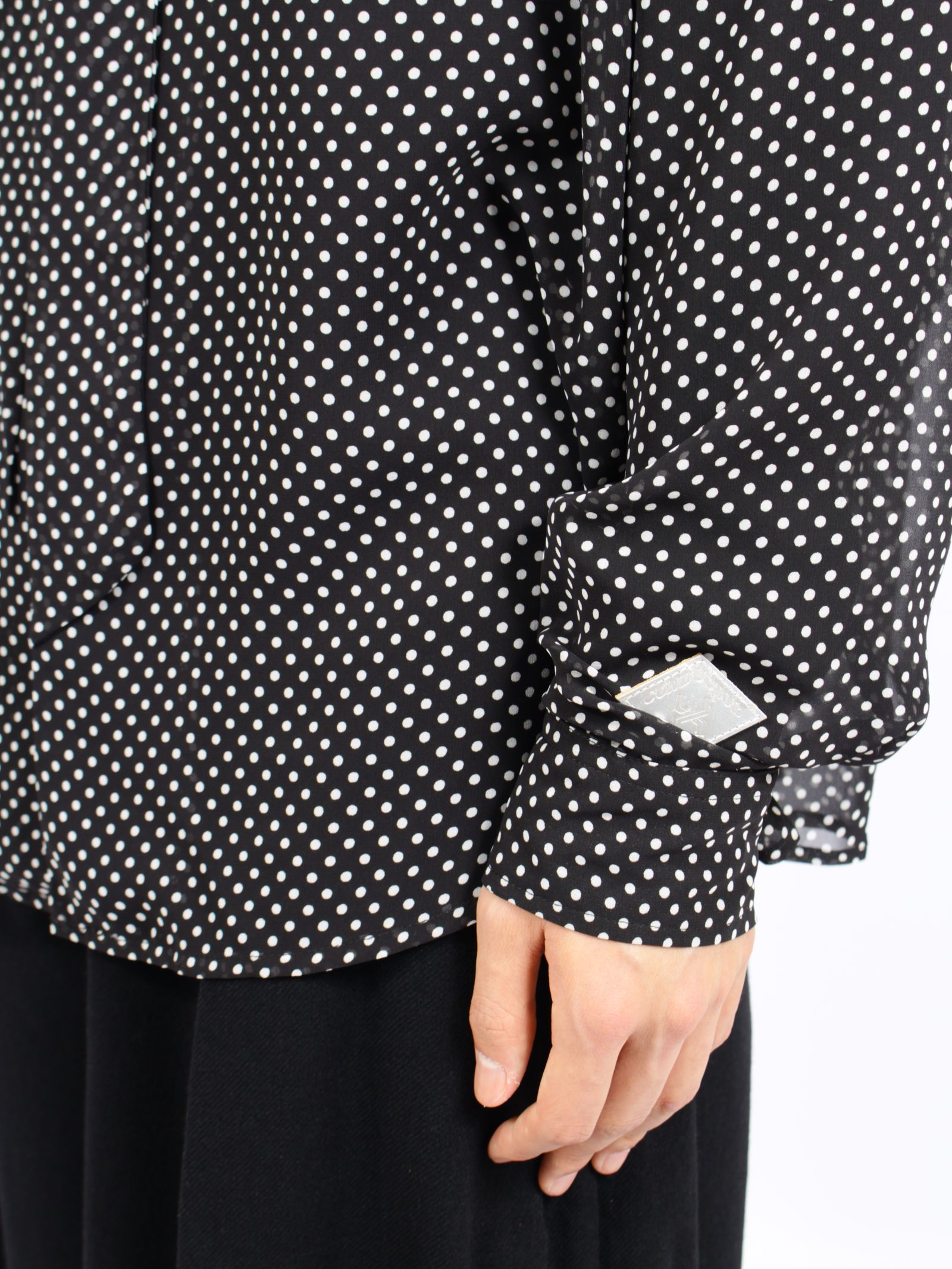 【26AW】ドット ボウタイ シャツ 長袖シャツ / DOT BOW TIE SHIRT / ブラック