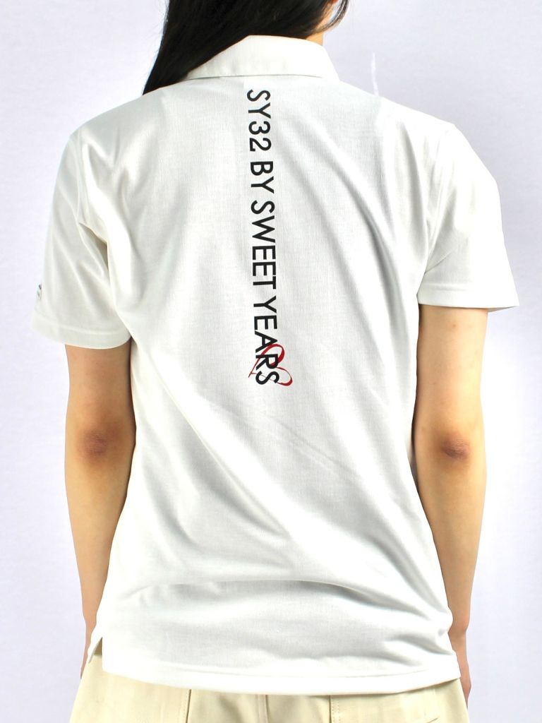 SY32 by SWEET YEARS - 【22SS】【ゴルフウェアライン】ロゴデザイン ポロシャツ / SKIPPER LOGO SHIRTS /  ホワイト | STORY