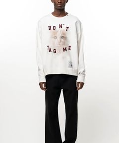 【26AW】キャット プリンテッド スウェット プルオーバー / CAT PRINTED SWEAT PO / ホワイト