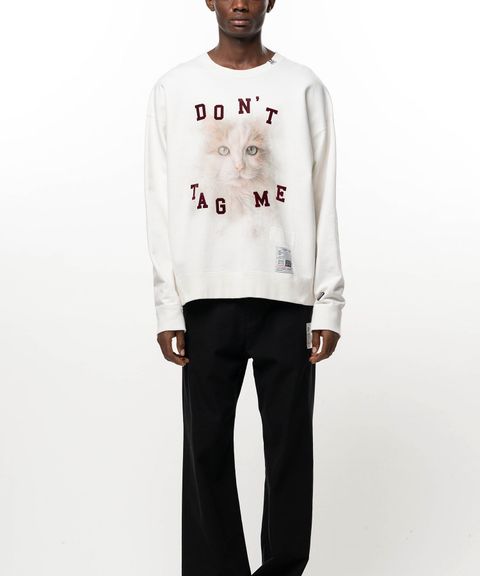 【26AW】キャット プリンテッド スウェット プルオーバー / CAT PRINTED SWEAT PO / ホワイト