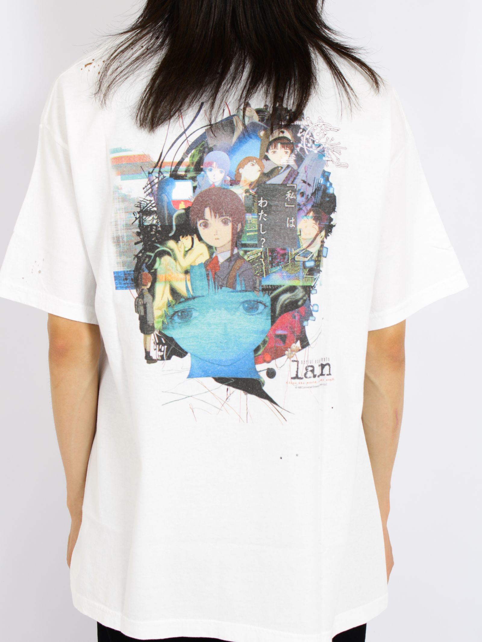【26AW】バックプリント セブ VS レイン ショート スリーブ Tシャツ バージョン キュータ 半袖 カットソー / SEV VS LAIN S/SL TEE VER,Q-TA / ホワイト
