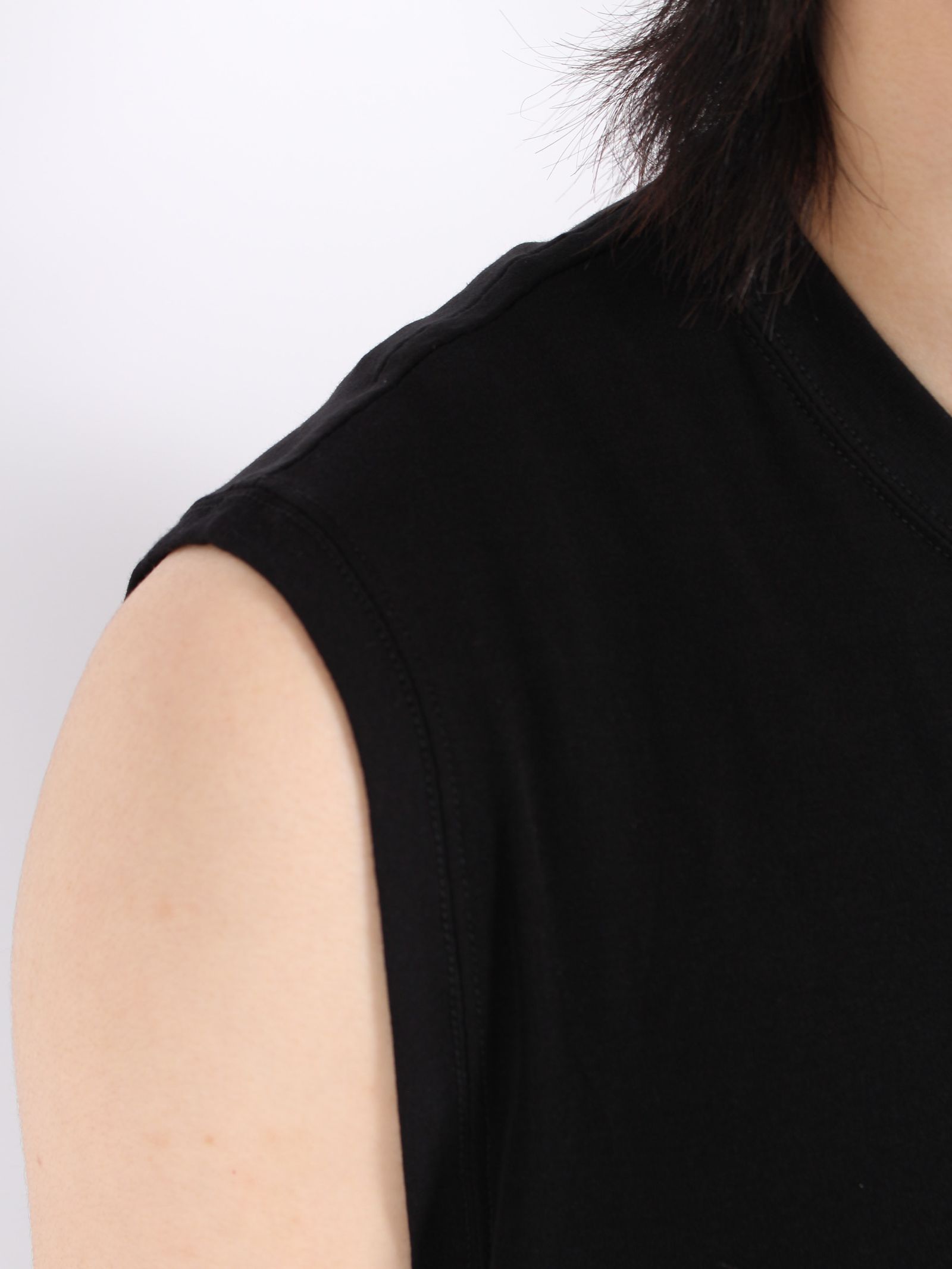 【24AW】インターロック ノースリーブ カットソー Tシャツ / COTTON DRY INTERLOCK / ブラック