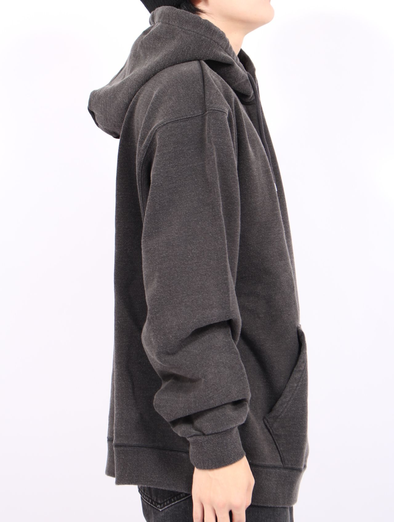 【25AW】佃弘樹 Heartwork Mixed media グラフィック フーディー パーカー / Hiroki Tsukuda ART ROBO GRAPHIC HOODIE / ブラック