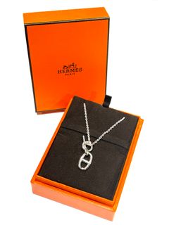 【HERMES】シェーヌダンクル アミュレット ネックレス シルバー925 / CHAINE DANCRE AMULET / シルバー