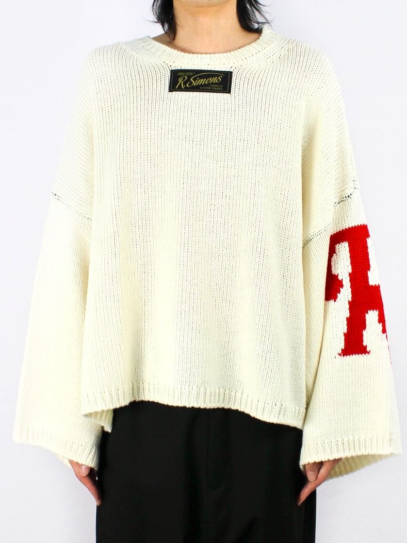 【22SS】オーバーサイズ ロゴ セーター / Oversized R sweater / ホワイト - ホワイト - 1(S)