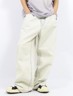 【25SS】ダブルベルト ワイド デニムパンツ / "ICE WASH" W-VELT WIDE DENIM PANTS / アイスウォッシュ