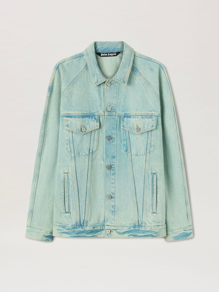 PALM ANGELS - 【24SS】オーバーダイ ロゴ ルーズデニムジャケット 