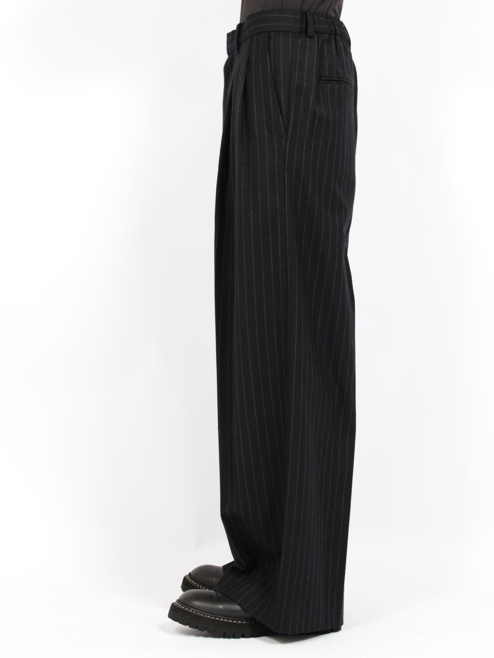 【26AW】ワイド トラウザーズ / WIDE TROUSERS / ブラック