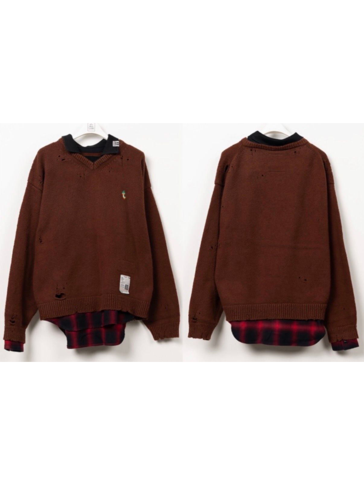【26AW】トリプル レイヤード カラード プルオーバー / ブラウン