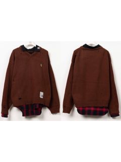 【26AW】トリプル レイヤード カラード プルオーバー / ブラウン