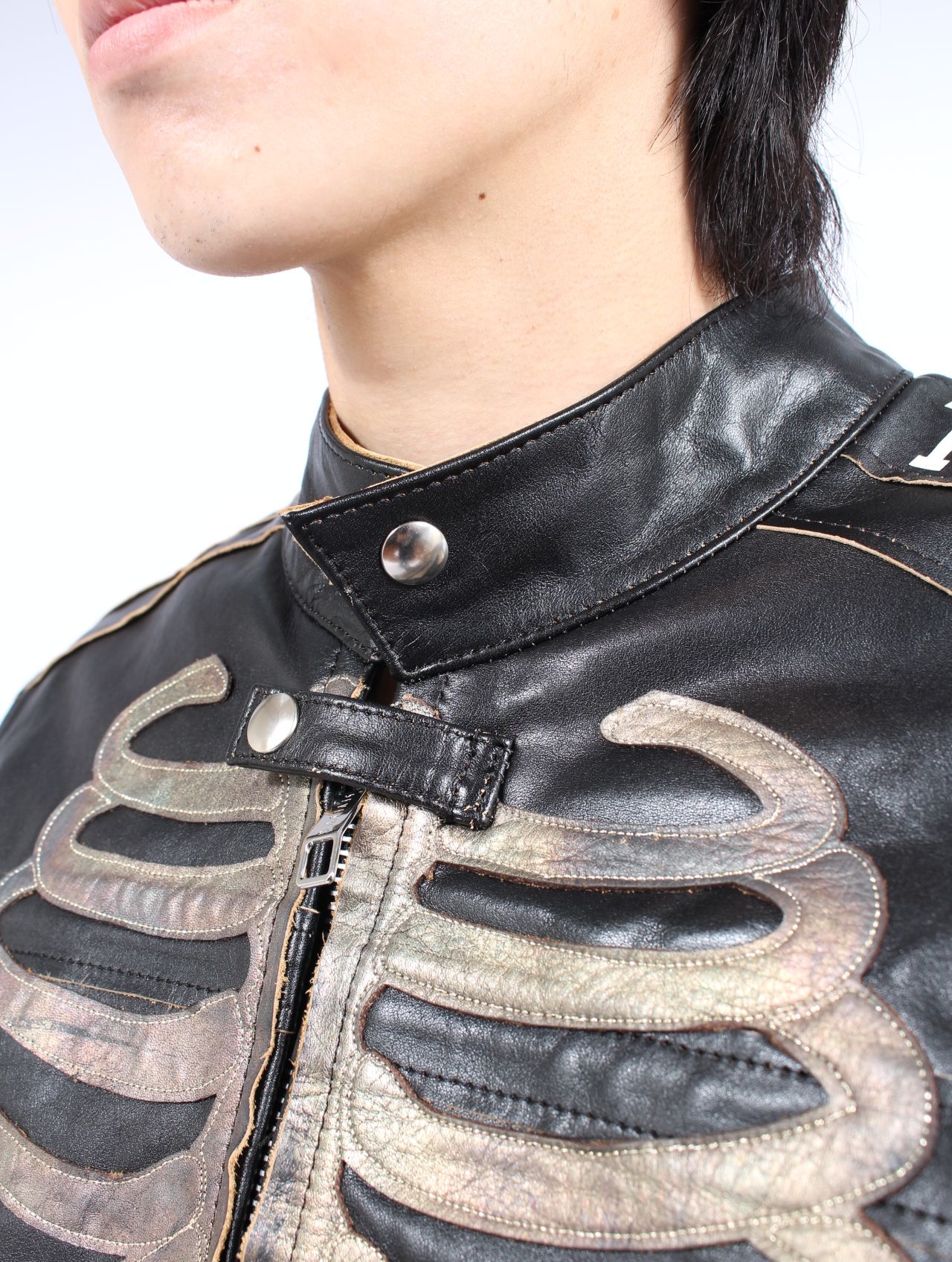 【25AW】ボーン デタッチャブル レーサー ライダース / DETACHABLE RACER RIDERS Ver, BONE / ブラック