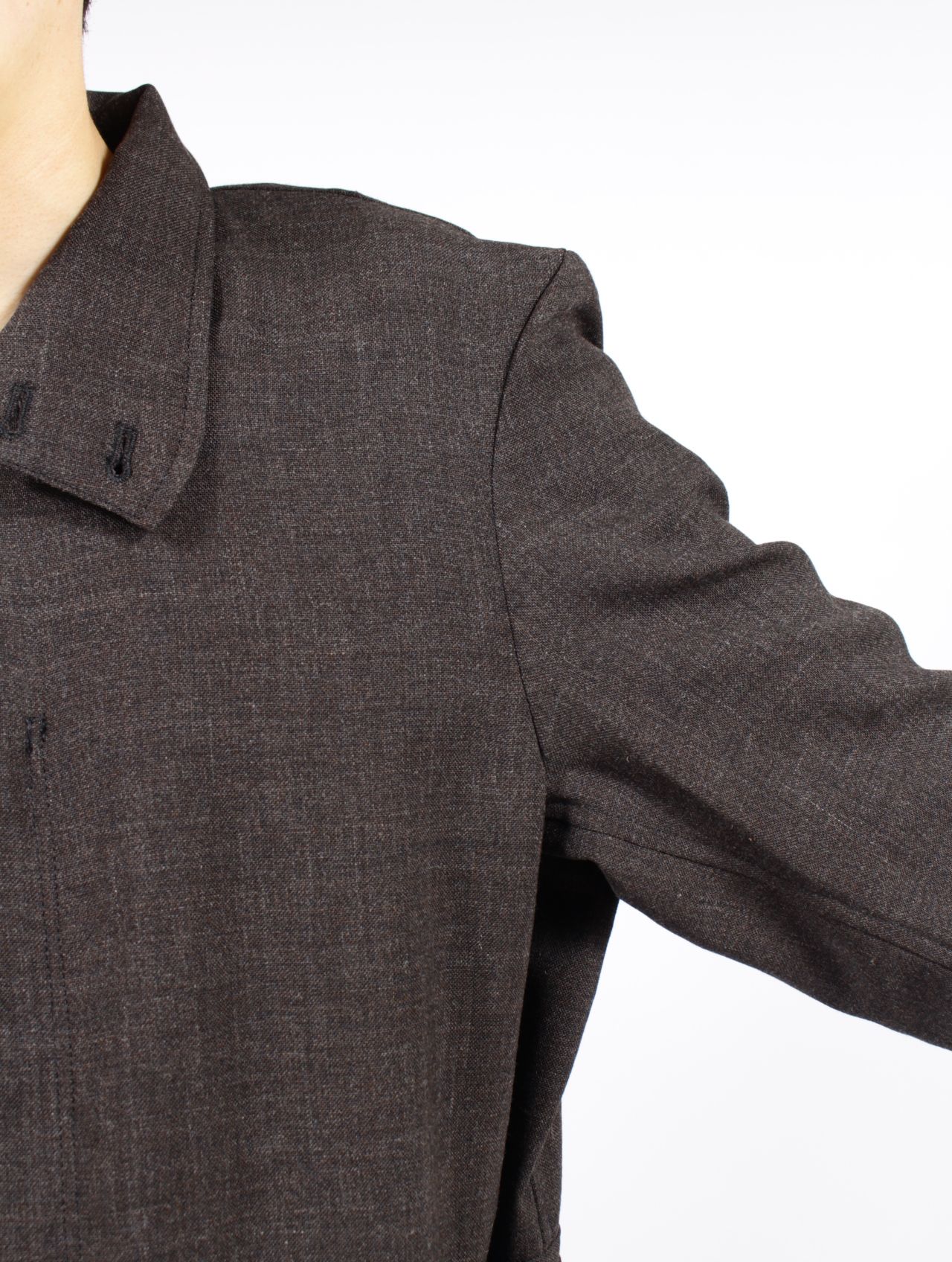 【26SS】ラフ ウール ジャンプスーツ / ROUGH WOOL JUMPSUIT .15 / ダークブラウン