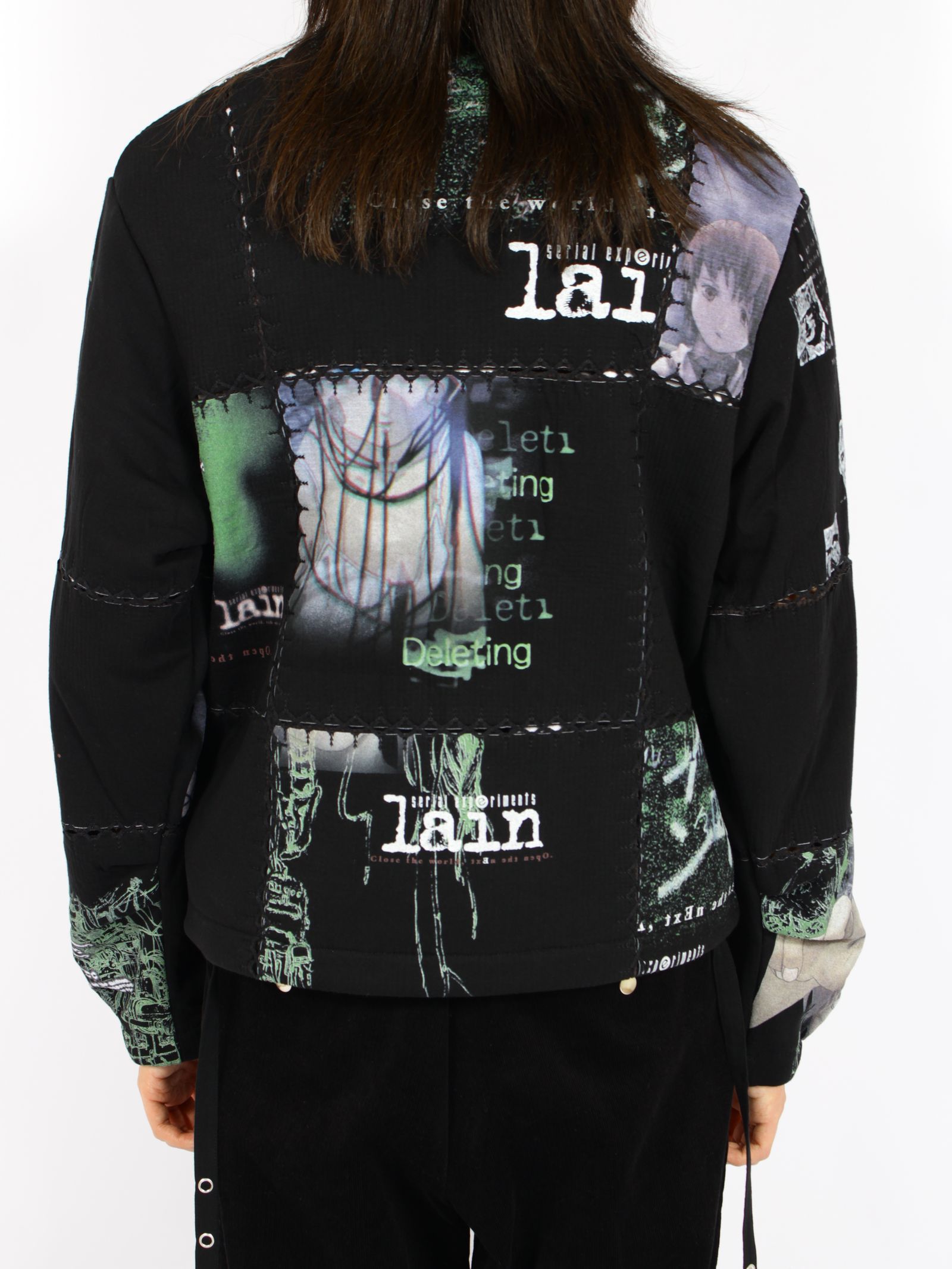 【26AW】フラグメント カーディガン バージョン シリアル エクスペリメンツ レイン / FRAGMENT CARDIGAN VER, SERIAL EXPERIMENTS LAIN / ブラック