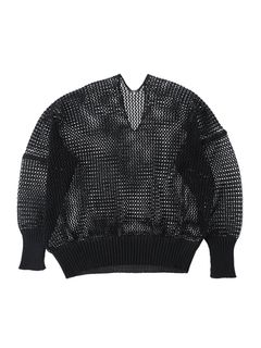 sulvam - 【23SS】メッシュ アシンメトリー ニット / MESH ASYMMETRY 