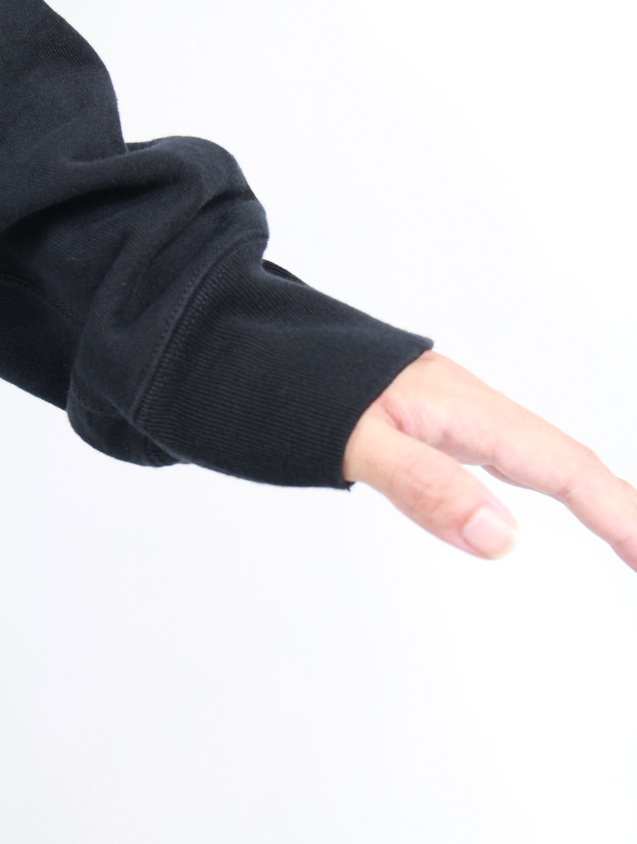 【25AW】 パネルド ジップアップ フーディー パーカー / PANELLED ZIP UP HOODIE / BLACK(ブラック)