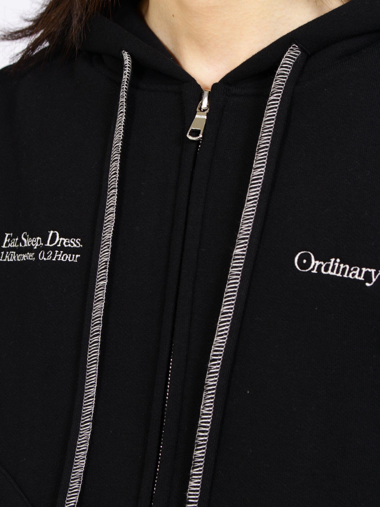 【定番】オーディナリー ホーム オールド スタイル ジップ フーディ / ORDINARY HOME OLD STYLE ZIP HOODIE / ブラック