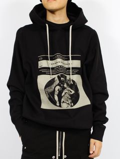 【25SS】オーバーサイズド フーディー プリント パーカー / OVERSIZED HOODIE / ブラック×パール