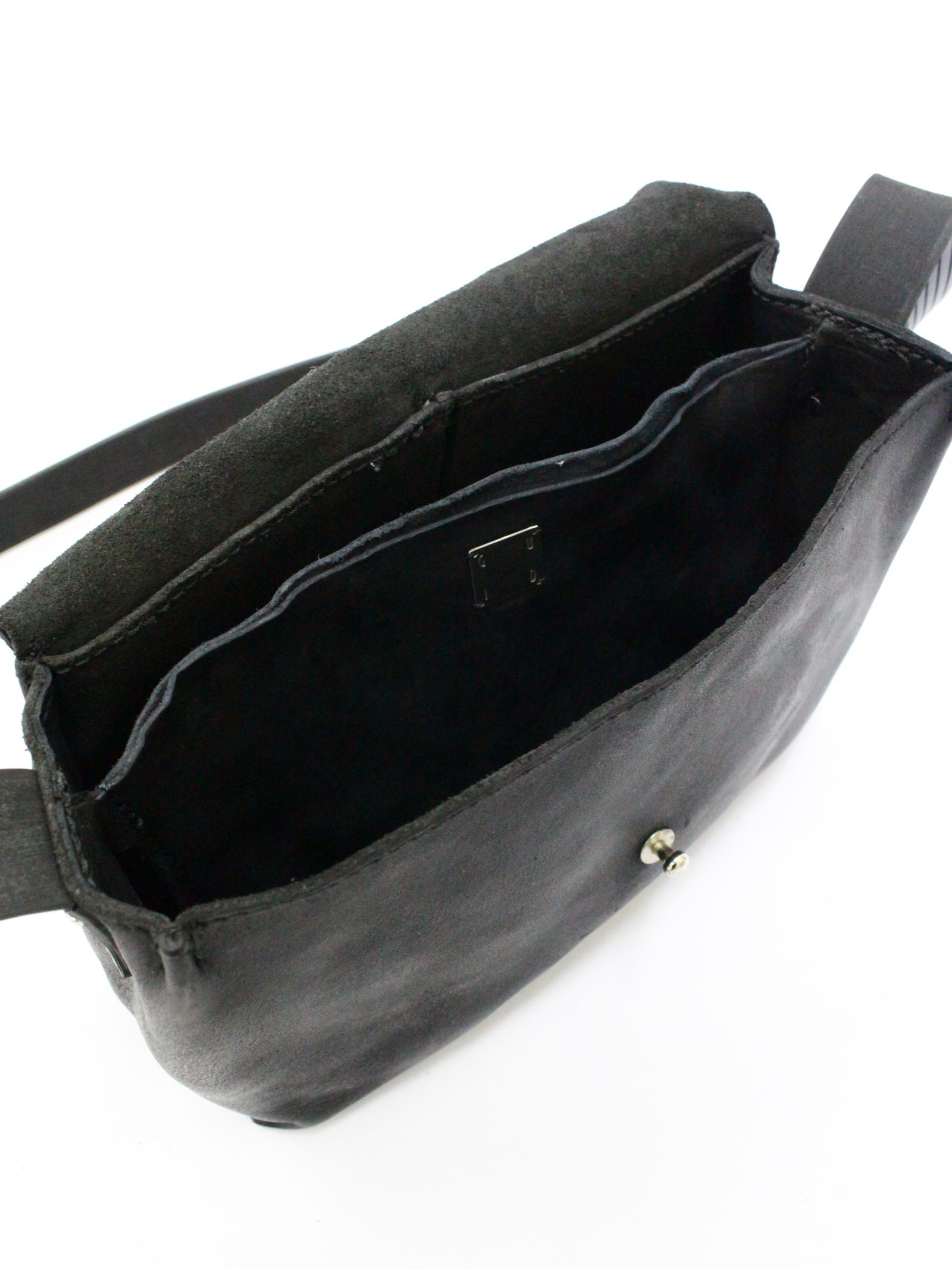 【EN04】 牛革 グロッポーネ フルグレイン クロスボディバッグ / GROPPONE FULL GRAIN CROSSBODY BAG / ブラック
