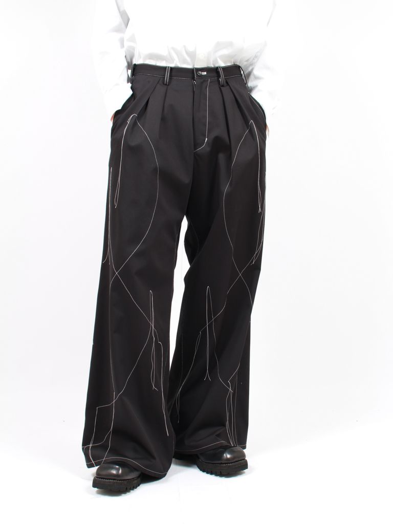 sulvam - 【24SS】ステッチデザイン ワイドパンツ / STITCH WIDE PANTS 