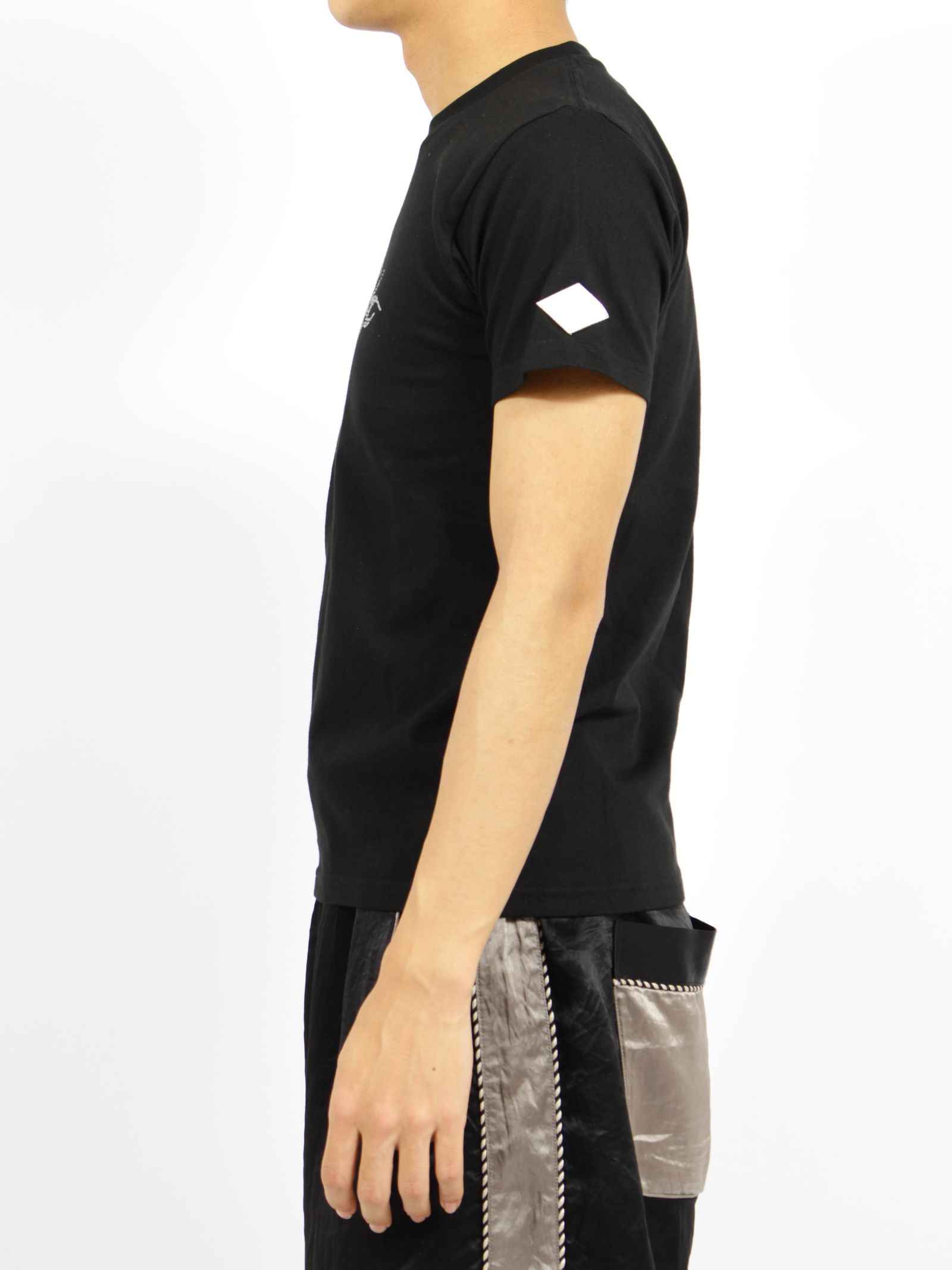 【26SS】ストーン デコレート ハート トライバル ミニ Tシャツ / STONE DECORATED HEART TRIBAL MINI T-SHIRT / ブラック