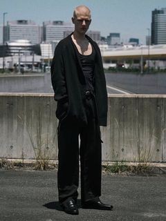 【27SS】  リネン カーディガン / LINEN CARDIGAN / ブラック