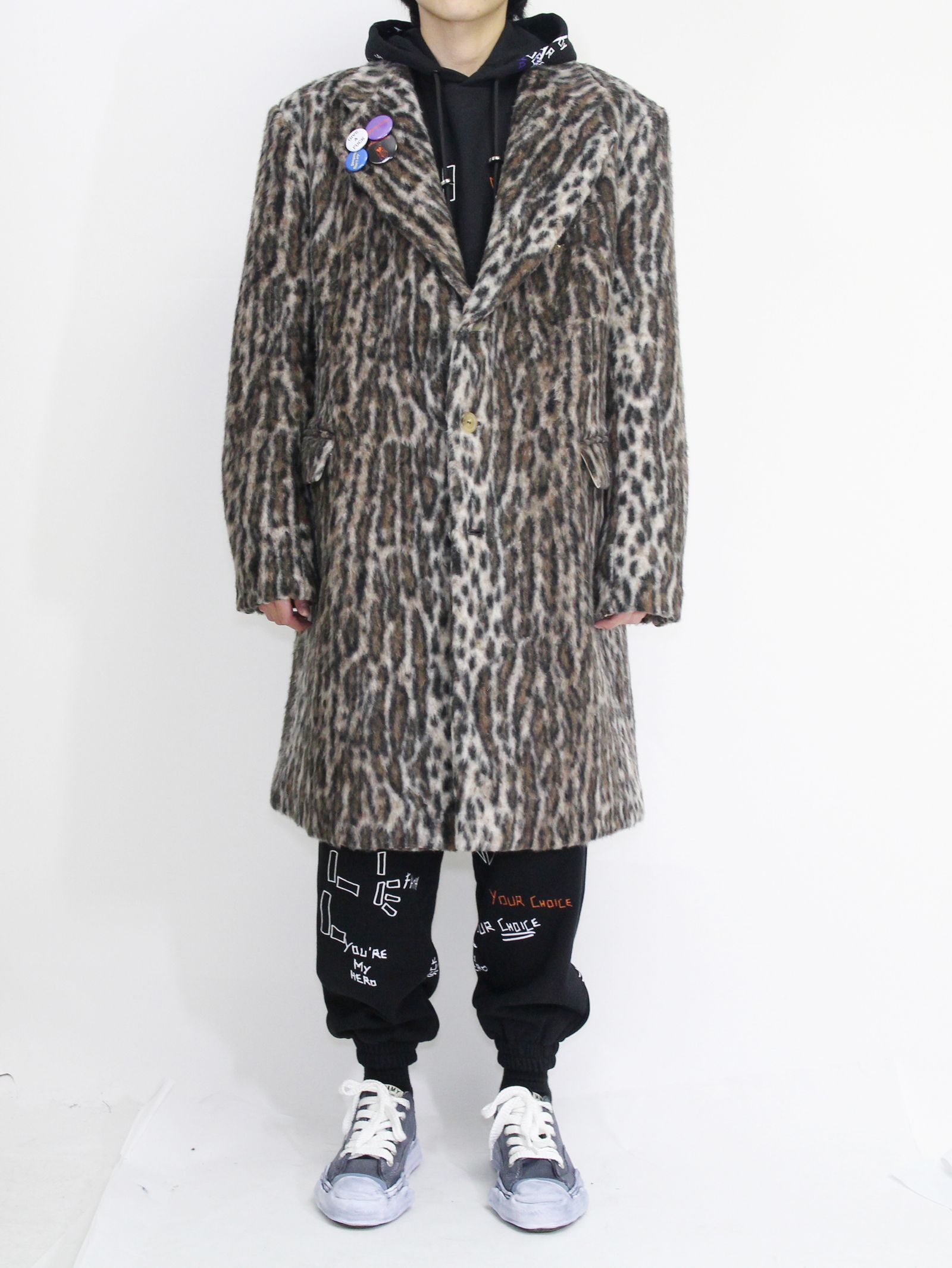 SELF MADE BY GIANFRANCO VILLEGAS - 【20AW】缶バッチ付き レオパード オーバーサイズ ファーコート /  LEOPARD COAT / レオパード | STORY