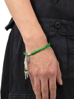 【25AW】グラス ビーズ ブレスレット / GLASS BEADED BRACELET / グリーン