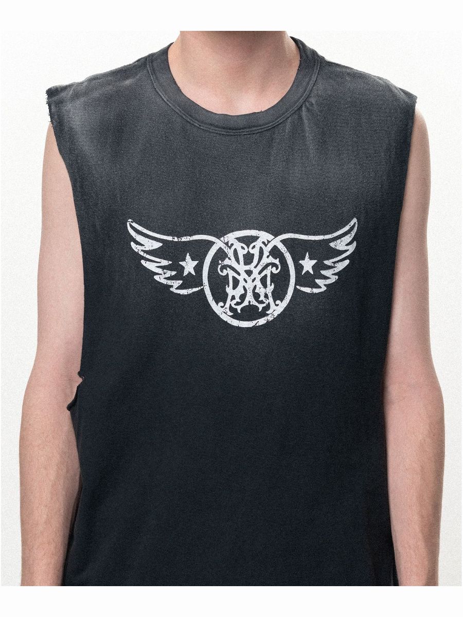 【26SS】"エアロ-カミヤ" ノースリーブ Tシャツ / "AERO-KMY" N/S TEE / ブラック