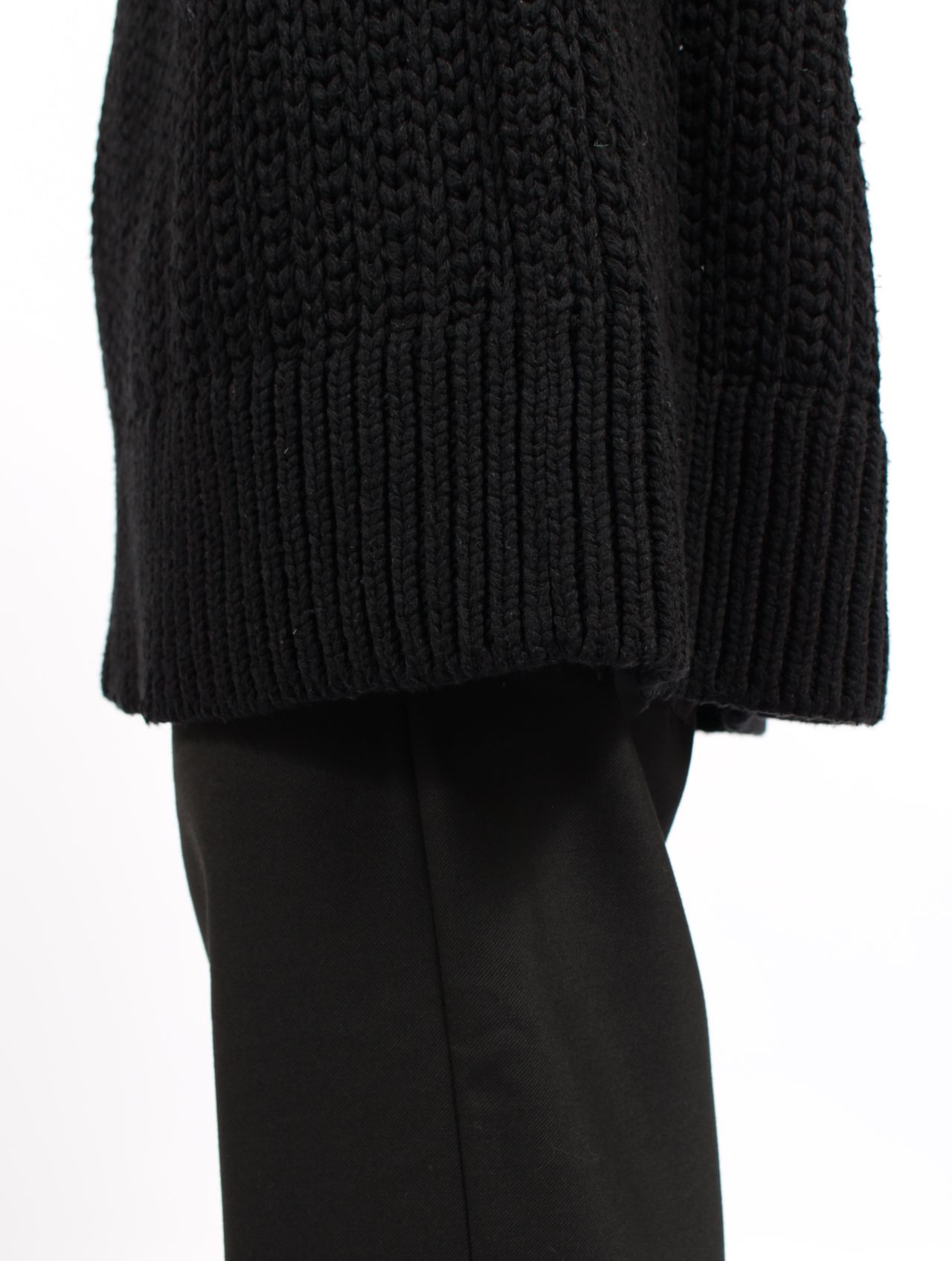 【25AW】シルク ウール ハイゲージ ニット / SILK WOOL KNIT / ブラック