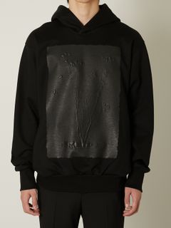 【24AW】プレスドフラワープリント ジャージーパーカー / PRESSED FLOWER PRINT JERSEY HOODIE / ブラック