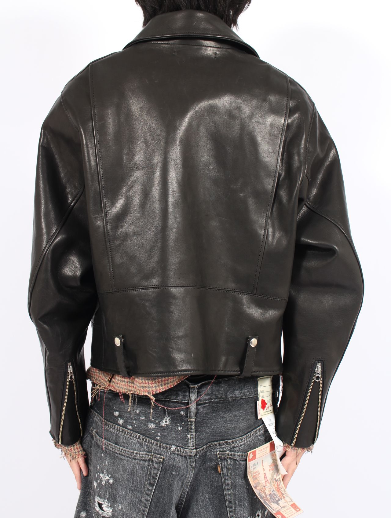【25AW】カウレザー Dポケット ライダース / COW LEATHER D-POCKET RIDERS / ブラック