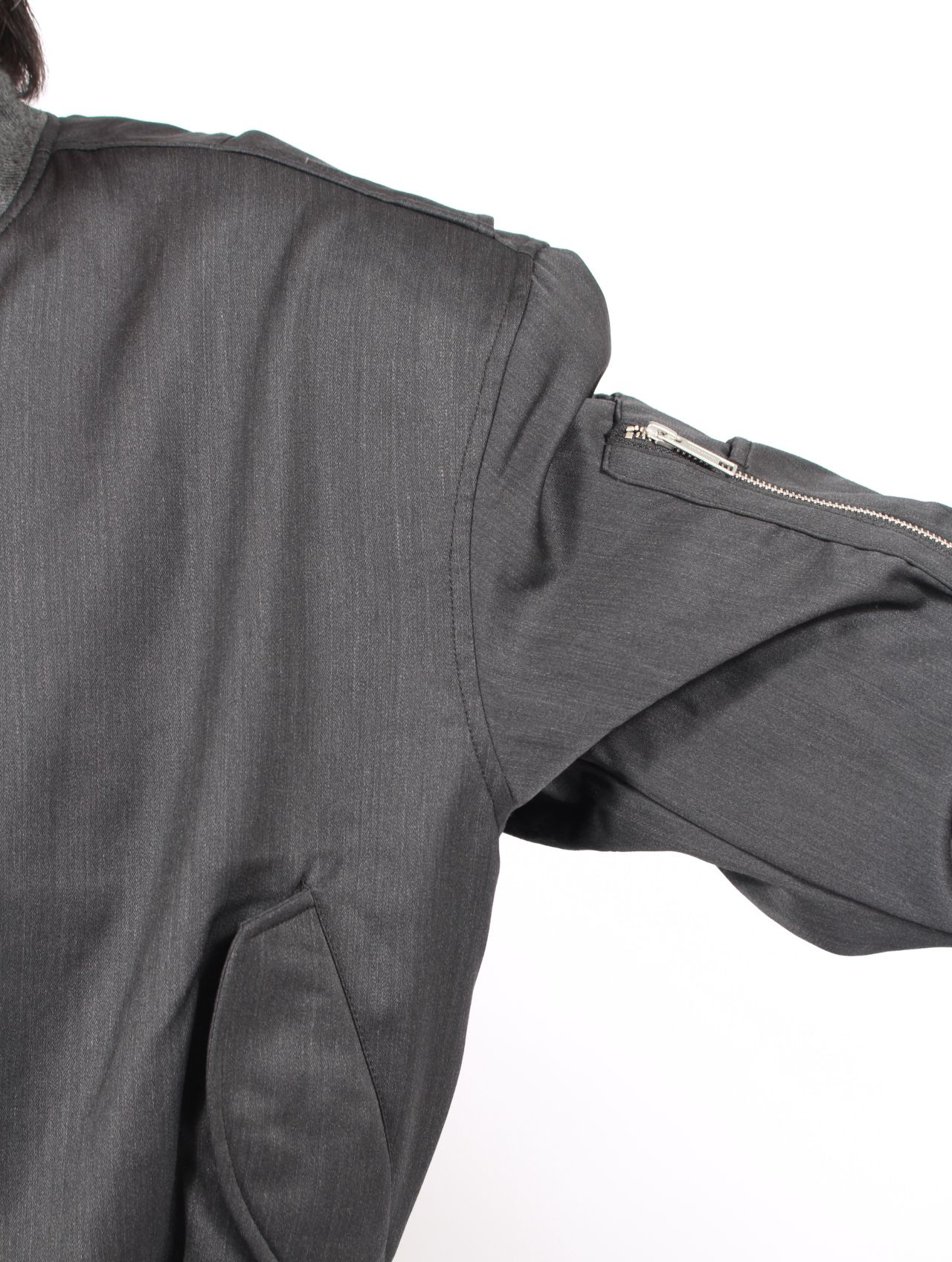 【25AW】クロップド ボンバージャケット / CROPPED BROAD BOMBER / SUITING GREY(ダークグレー)
