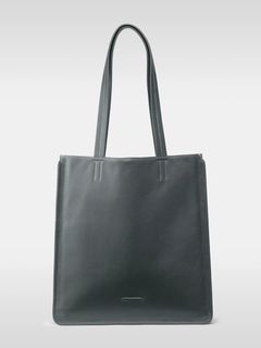フラット レザー トートバッグ / FLAT LEATHER TOTE / グレー