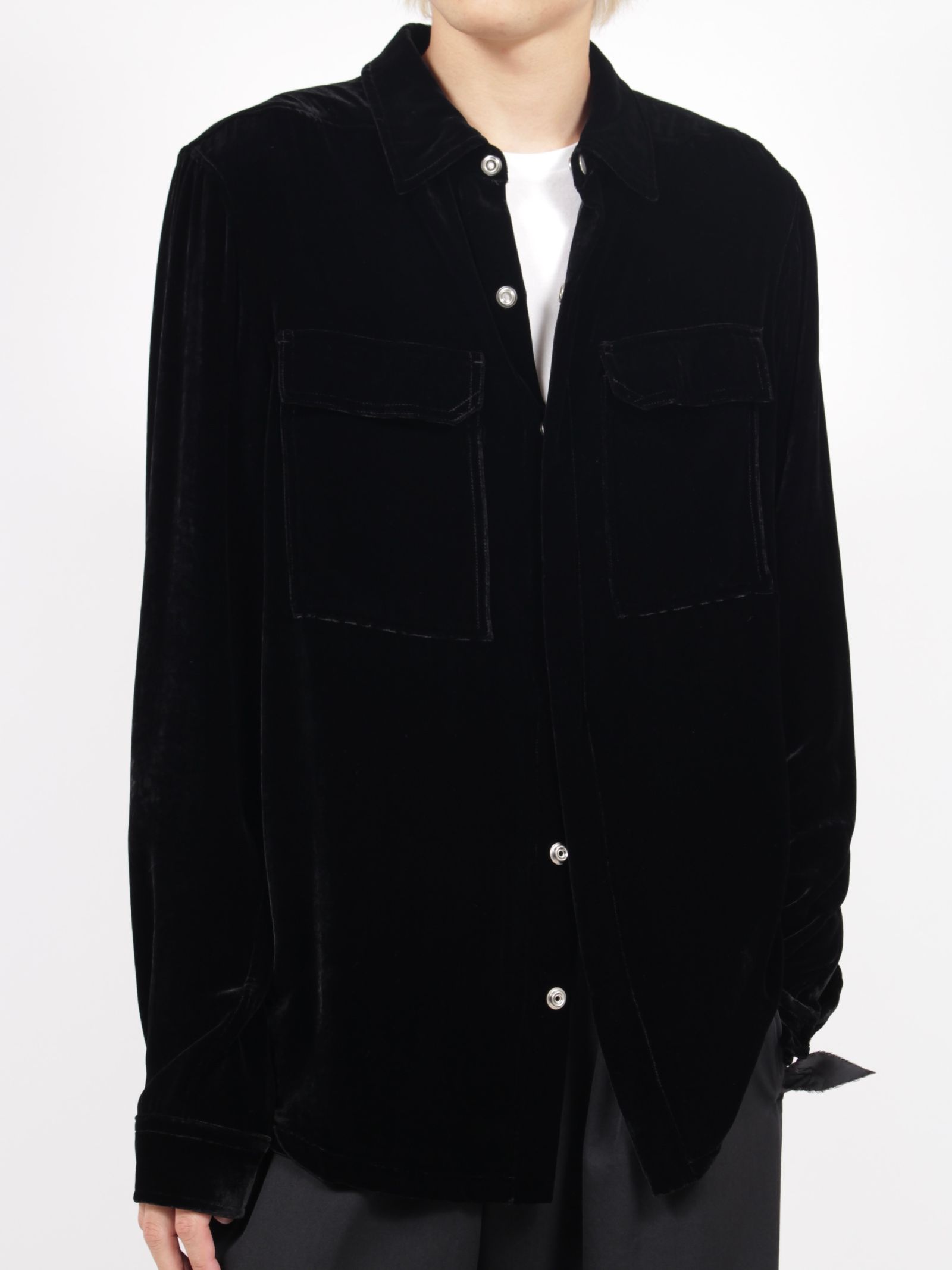 RICK OWENS - 【23FW】ベロア アウターシャツ / OUTERSHIRT