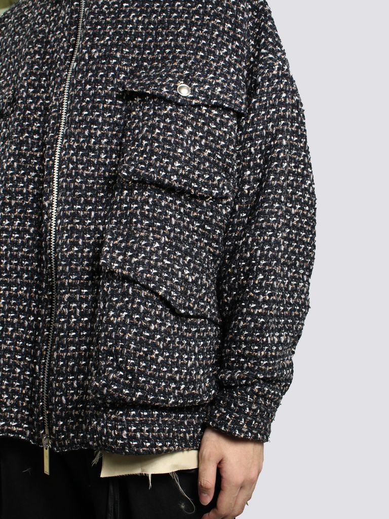 sulvam - 【23AW】ファンシー ツイード オーバー ブルゾン / FANCY 