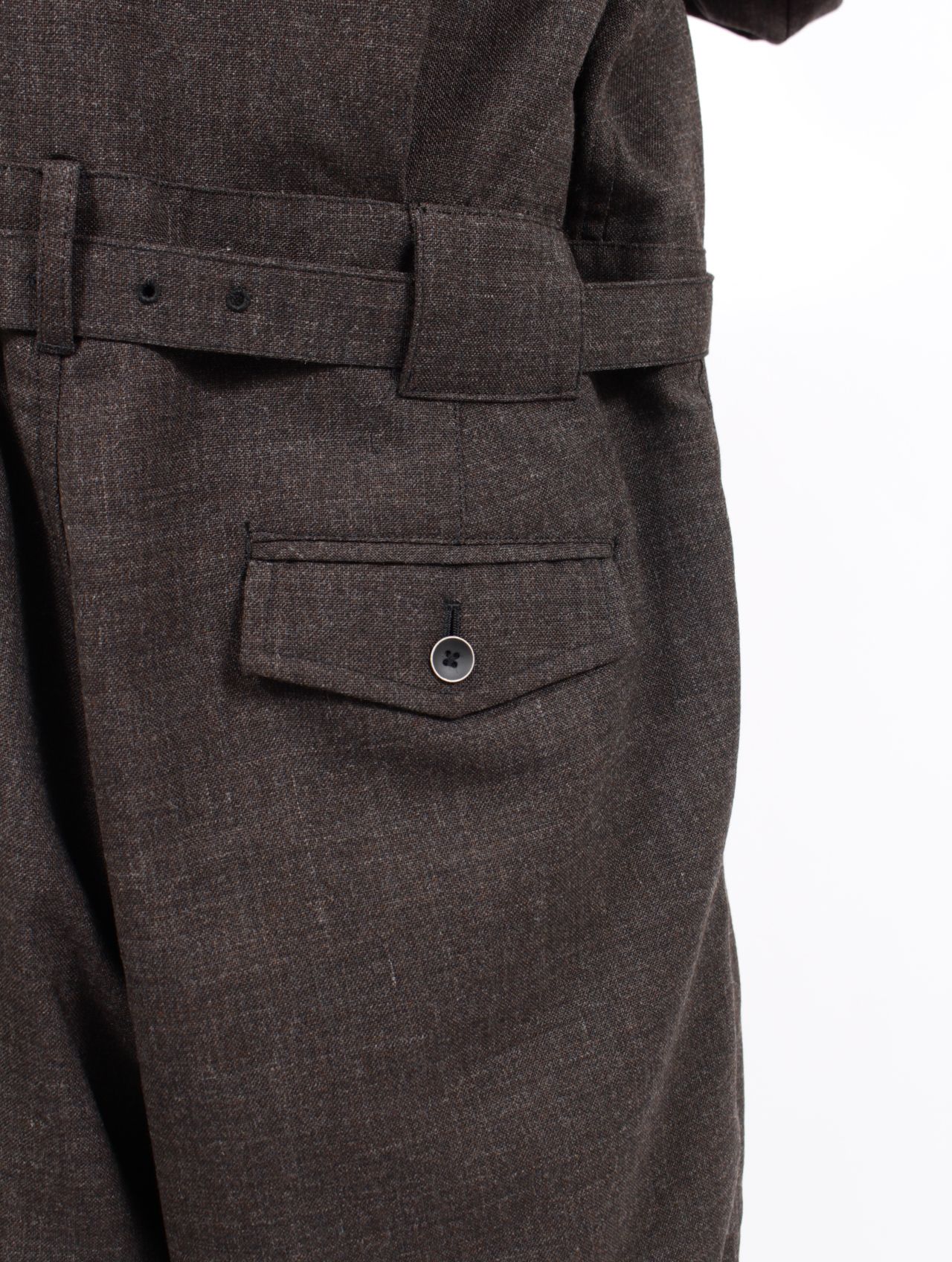 【26SS】ラフ ウール ジャンプスーツ / ROUGH WOOL JUMPSUIT .15 / ダークブラウン