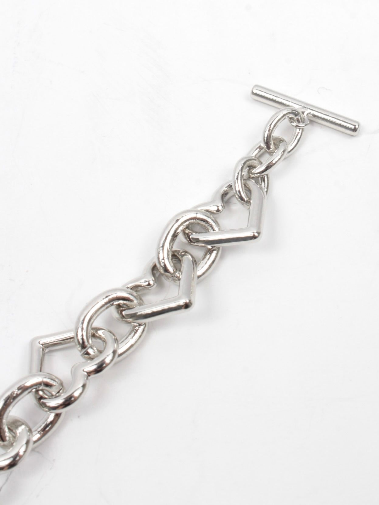 【24AW】ハート シェープ ブレスレット / HEART SHAPED BRACELET / シルバー x ゴールド