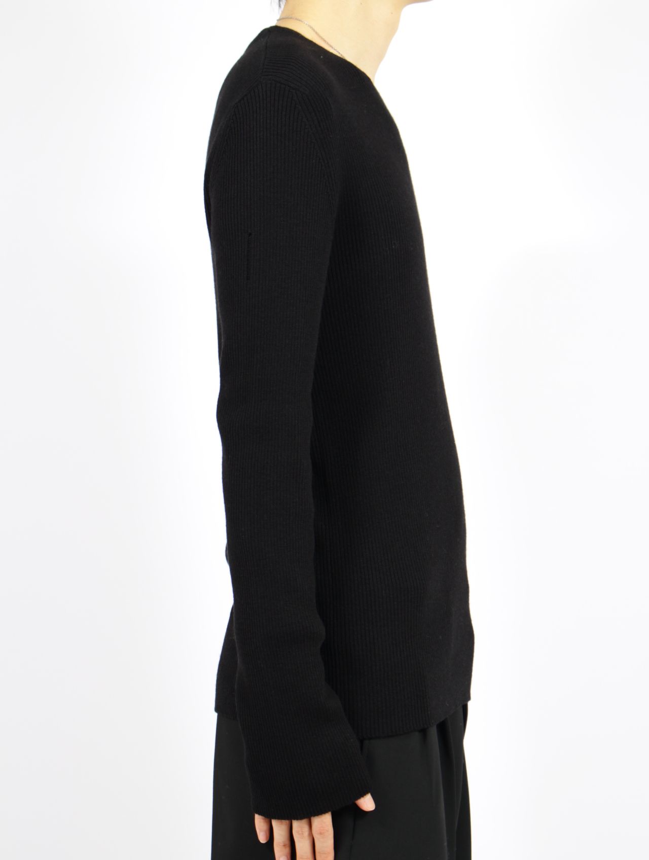 【25AW】メンズ フィット ノーシーム プルオーバー / MENS FITTED NO-SEAM PULLOVER / ブラック