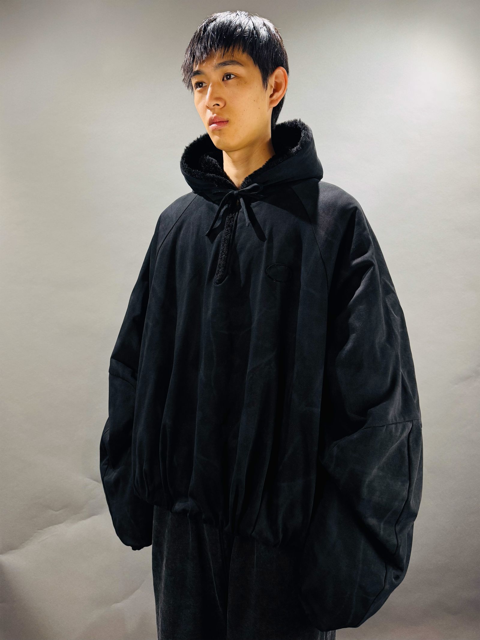 【25AW】リバーシブル フーディー パーカー / REVERSIBLE HOODIE / ブラック