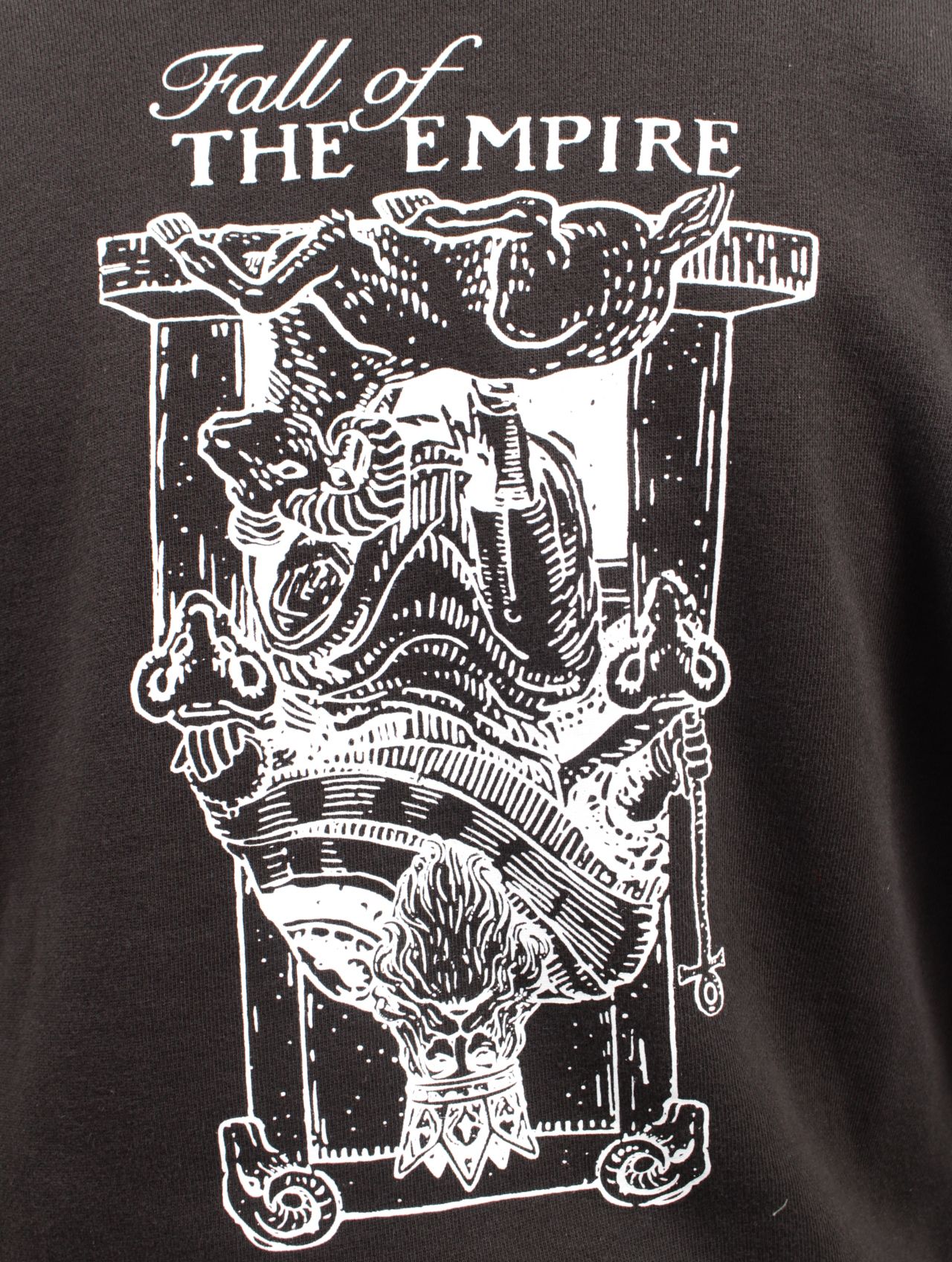 【25SS】コットン フーディ スウェット パーカー / COTTON HOODED SWEATER 'EMPIRE / ブラック