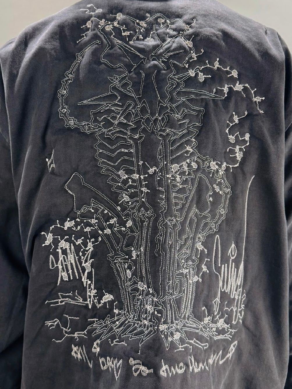 【25AW】スカル ドッグ オーバーサイズ MA-1 / SKULL DOG OVERSIZED MA-1 / ブラック