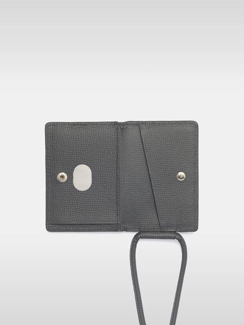ストラップ付 レザー カードケース / STRAPPED ACCESORY CARDCASE / グレー
