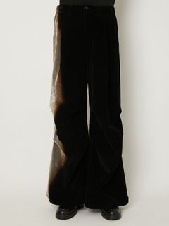 【25AW】ベロアトラックパンツ / EASY PANTS / ブラック